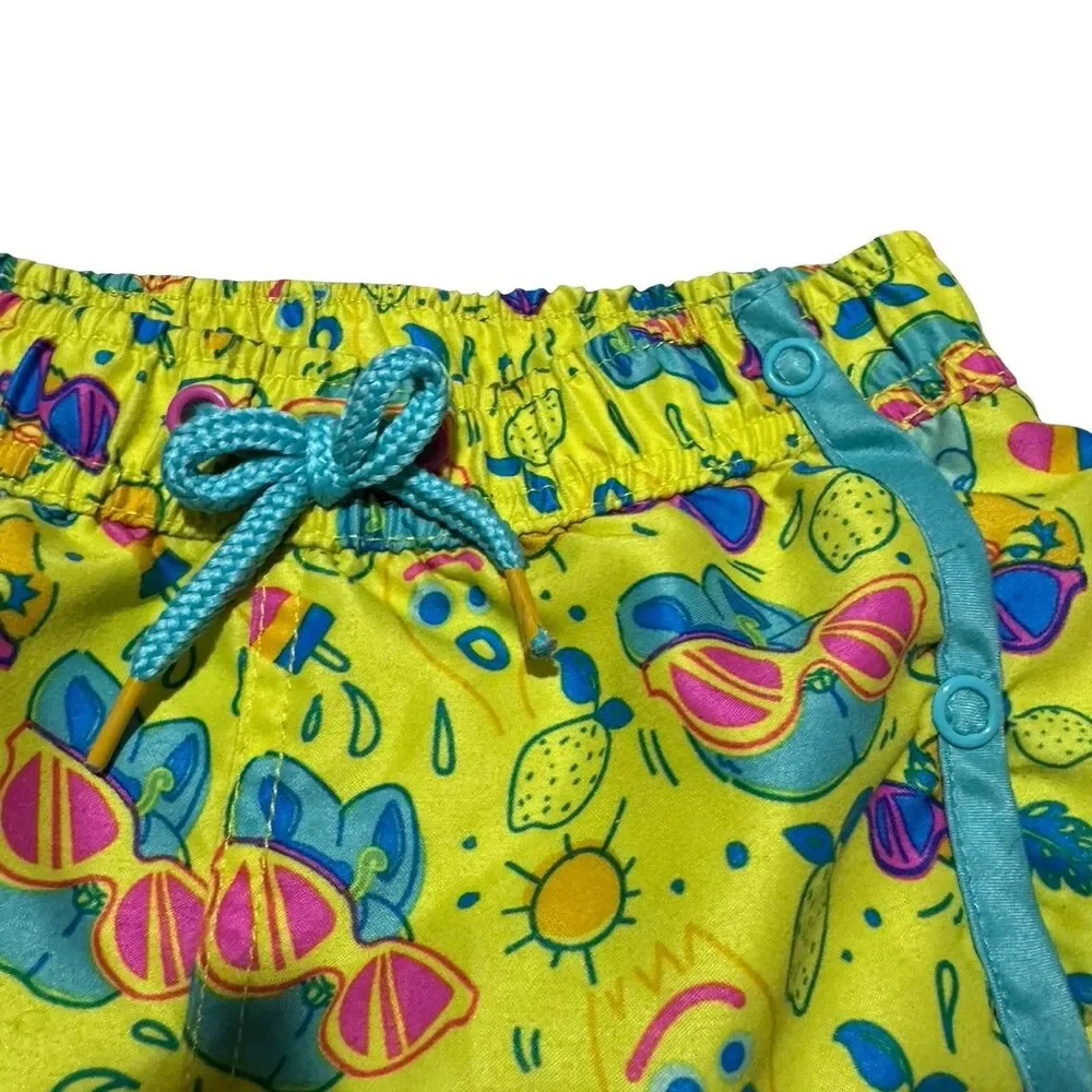 Disney Toy Story Forky Rex Boys' Yellow Swim Trunks size Small